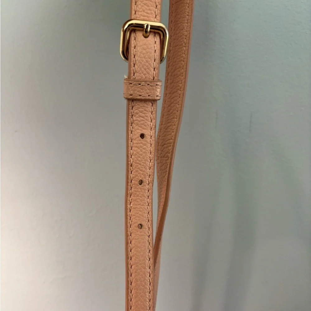 Kate Spade Leila Triple Gusset Pebble Cow Leather Crossbody Light Pink WKRU5503